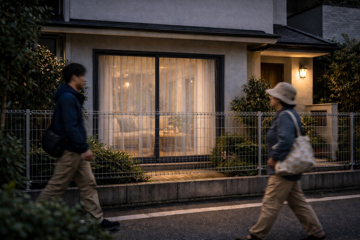 通行人が原因で落ち着かない